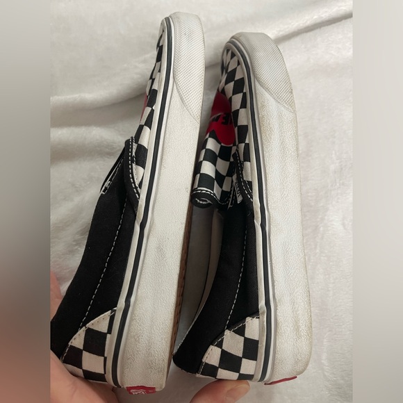 🆕Vans | RARE Heart Share Checkerboard Classic Slip On Mens Sneakers Size 5.5 - Picture 5 of 6